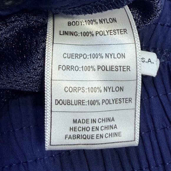 Mitchell & Ness Pants Mens Medium Navy Snap Tear Away Breakaway Track Mesh - Picture 7 of 9